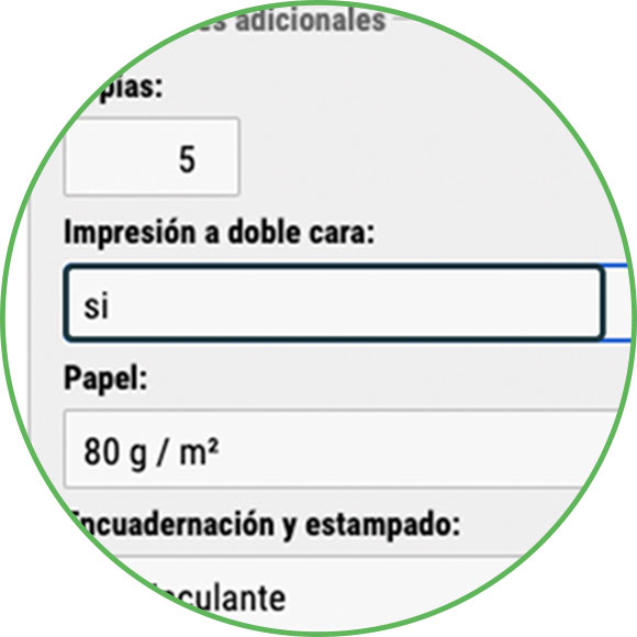 Configure other parameters such as double-sided printing